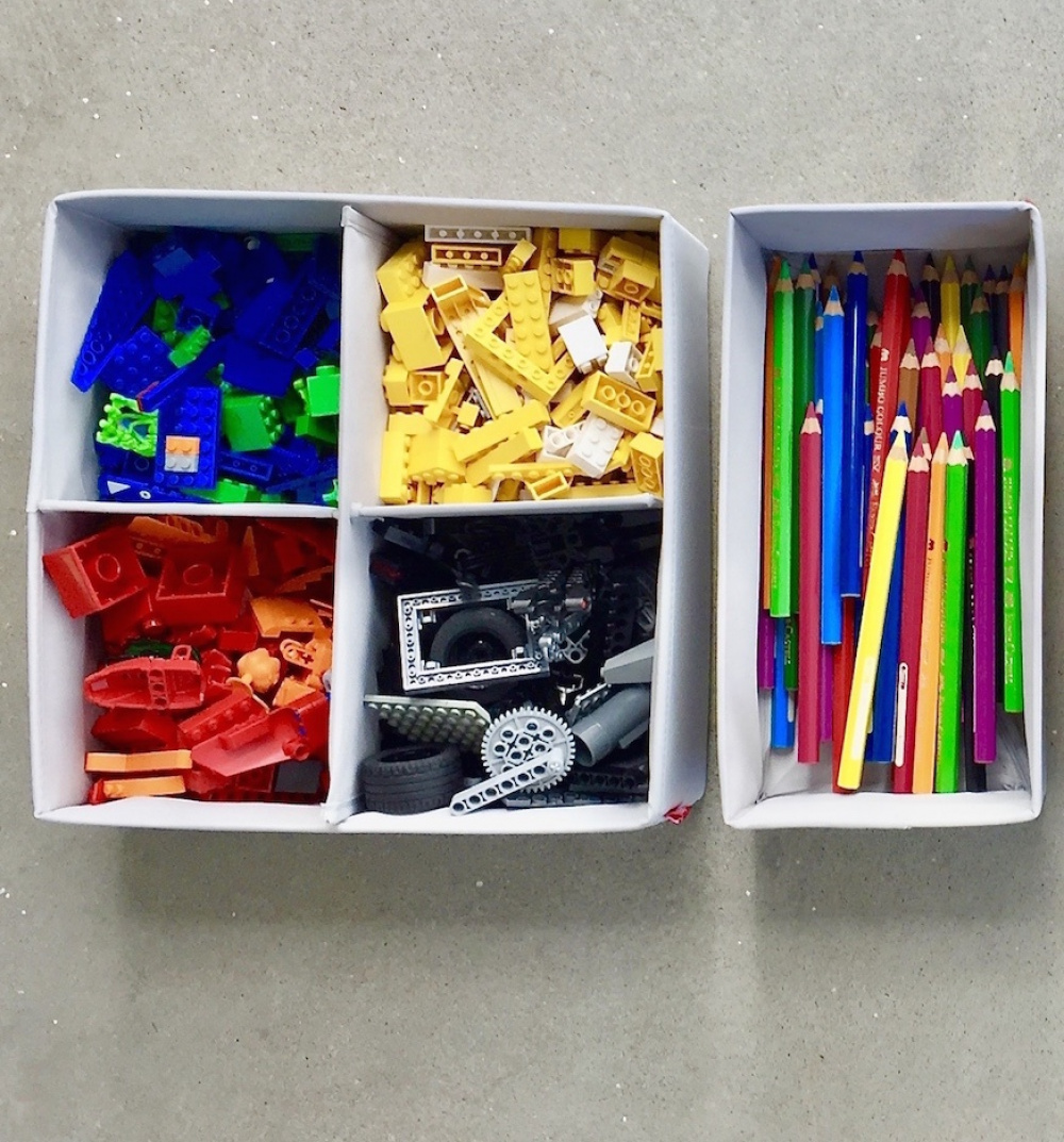 Boxes for sorting, Set with 6, PREMIUM DRAWER ORGANIZERS, Grey in the group Storage / Wardrobe storage / Sorting boxes at SmartaSaker.se (41948)