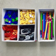 Boxes for sorting, Set with 6, PREMIUM DRAWER ORGANIZERS, Grey Boxes for sorting, Set with 6, PREMIUM DRAWER ORGANIZERS, Grey