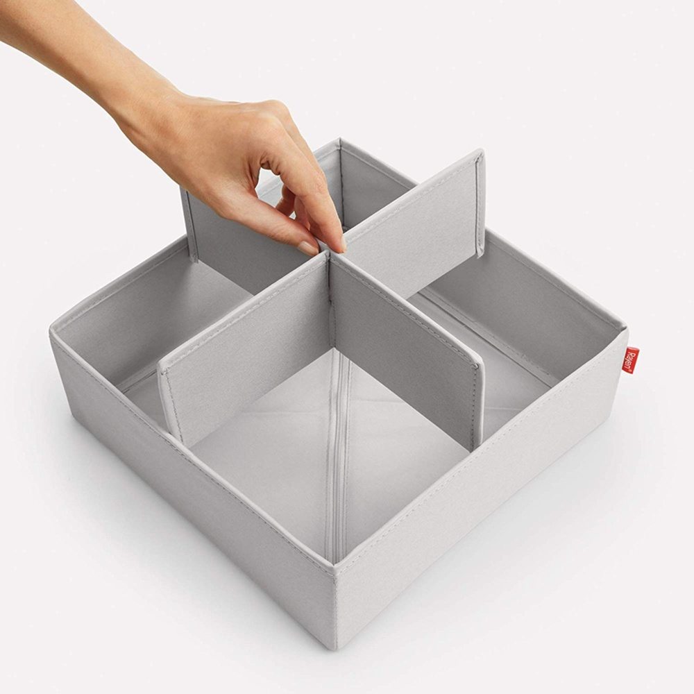 Boxes for sorting, Set with 6, PREMIUM DRAWER ORGANIZERS, Grey in the group Storage / Wardrobe storage / Sorting boxes at SmartaSaker.se (41948)