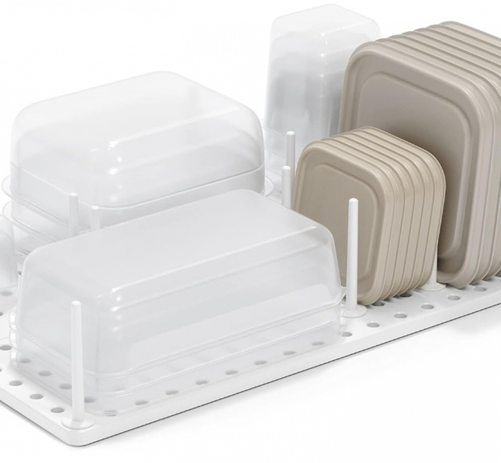 Drawer Organizer, Set of 2, Adjustable, PEGGY, Umbra, White in the group Storage / Kitchen storage / Kitchen cabinet organizers at SmartaSaker.se (41950)