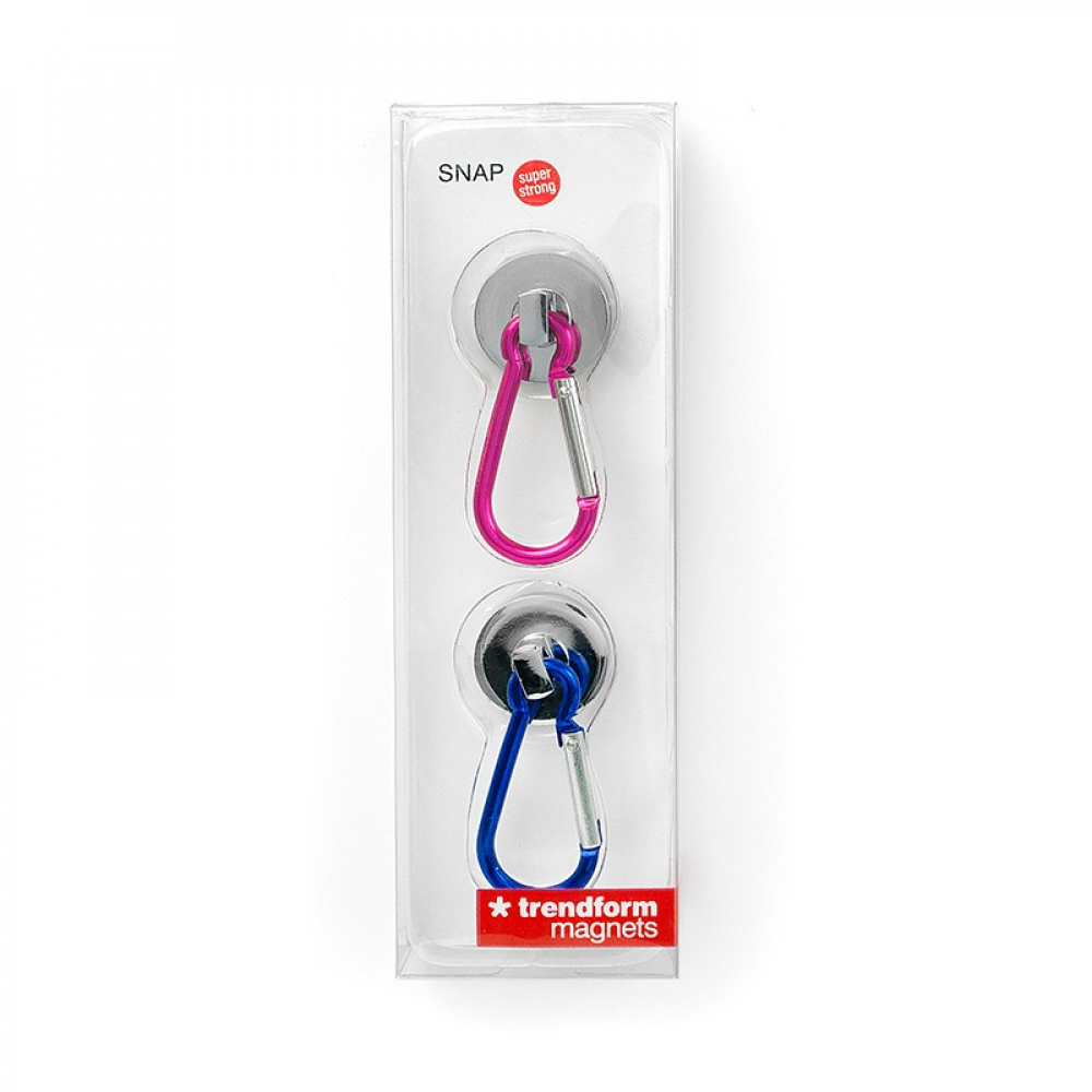 Magnets super strong, Set of 2, SNAP, Blue /pink in the group Storage / Magnets and adhesives / Magnetic Hooks at SmartaSaker.se (41953)
