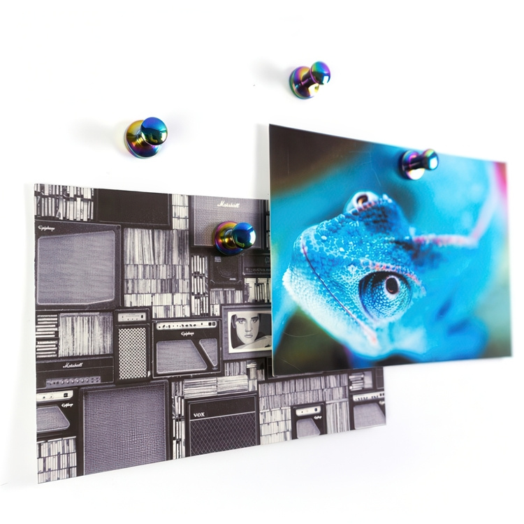 Magnets / Hooks, Super strong, Set of 4, MINI-MAX, Ø 1,4 x H 1,5 cm in the group Storage / Magnets and adhesives / Strong magnets at SmartaSaker.se (41955)