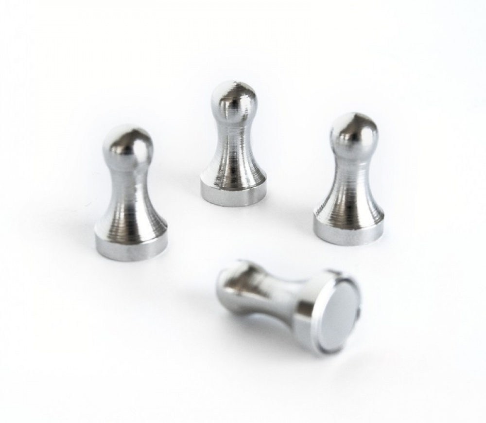 Magnets / Hooks, Super strong, set of 4, HULK, Ø 1,2 x H 2,1 cm, Silver in the group Storage / Magnets and adhesives / Strong magnets at SmartaSaker.se (41957)