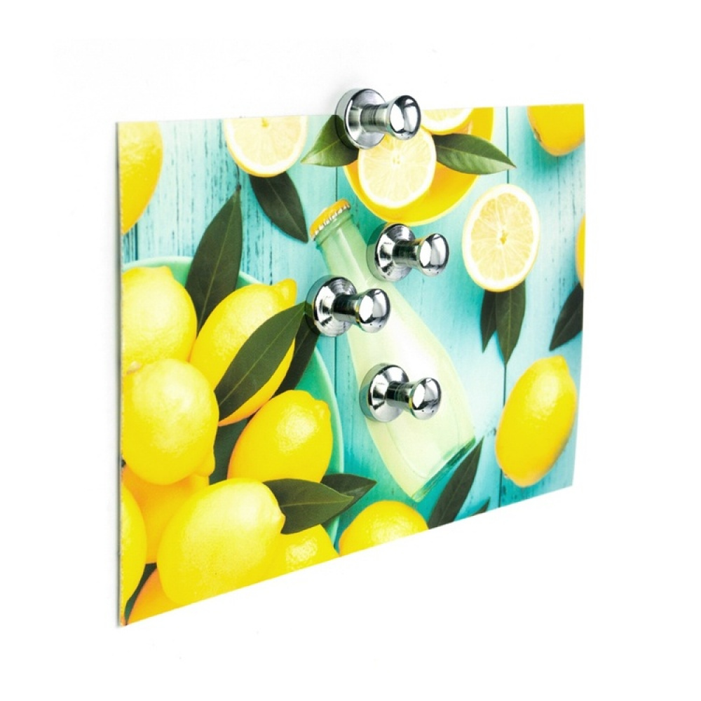 Magnets / Hooks Superstrong, set of 4, MINI-MAX, Ø 1,4 x H 1,5 cm, silver in the group Storage / Magnets and adhesives / Strong magnets at SmartaSaker.se (41959)