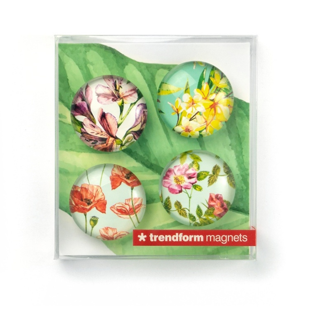 Magnets, Set of 4, FLOWER, Ø 3,5 cm, Multcolour in the group Storage / Magnets and adhesives at SmartaSaker.se (41965)
