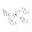 Magnets, UNICORN Set of 5, White / Pink Magnets, UNICORN Set of 5, White / Pink