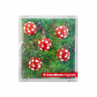 Magnets, Set of 5, MUSHROOM, Red / White Magnets, Set of 5, MUSHROOM, Red / White