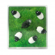 Magnets SHEEP, set of 6, white / black