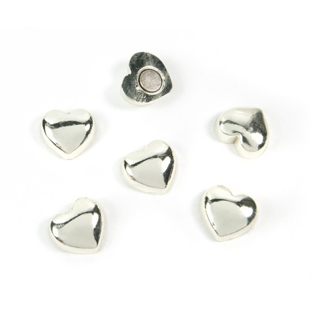 Magnets, Set of 6, SWEETHEART, Silver in the group Storage / Magnets and adhesives at SmartaSaker.se (41972)