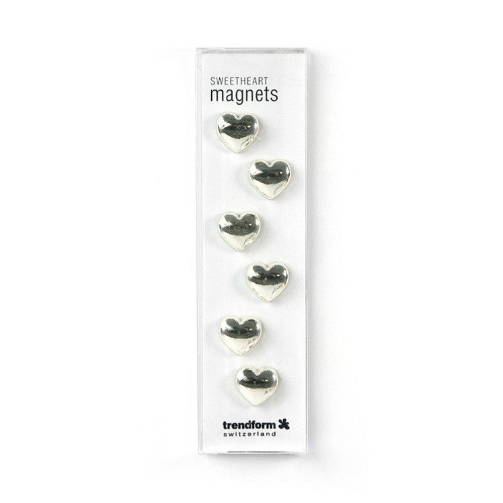 Magnets, Set of 6, SWEETHEART, Silver in the group Storage / Magnets and adhesives at SmartaSaker.se (41972)