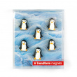 Magnets, penguins, PINGU, Set of 6, Black / White Magnets, penguins, PINGU, Set of 6, Black / White