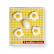 Magnets, Set of 5, EGG, White / Yellow Magnets, Set of 5, EGG, White / Yellow