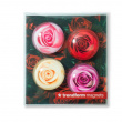 Magnets, glass, ROSES, Ø 3,5 cm, 4 psc, Assorted Magnets, glass, ROSES, Ø 3,5 cm, 4 psc, Assorted