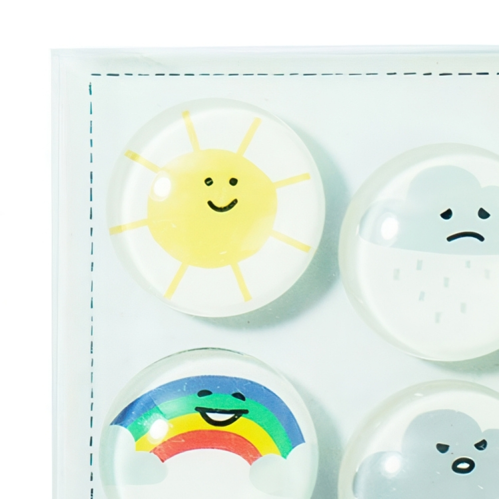 Magnets, glass, Set of 4, MOOD, Ø 3,5 cm, Assorted in the group Storage / Magnets and adhesives at SmartaSaker.se (41981)