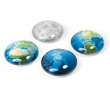 Magnets, glass, Set of 4, PLANET, Ø 3,5 cm, Blue Magnets, glass, Set of 4, PLANET, Ø 3,5 cm, Blue