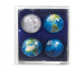 Magnets, glass, Set of 4, PLANET, Ø 3,5 cm, Blue Magnets, glass, Set of 4, PLANET, Ø 3,5 cm, Blue