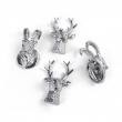 Magnets in metal Deer and Ibex Set of 4, ALPINE, Silver