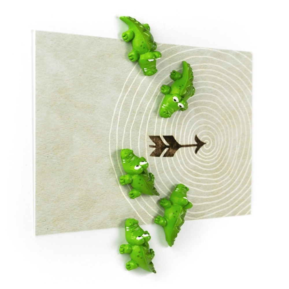 Magnets, Crocodiles, set of 5, KROKO, Green in the group Storage / Magnets and adhesives at SmartaSaker.se (41994)