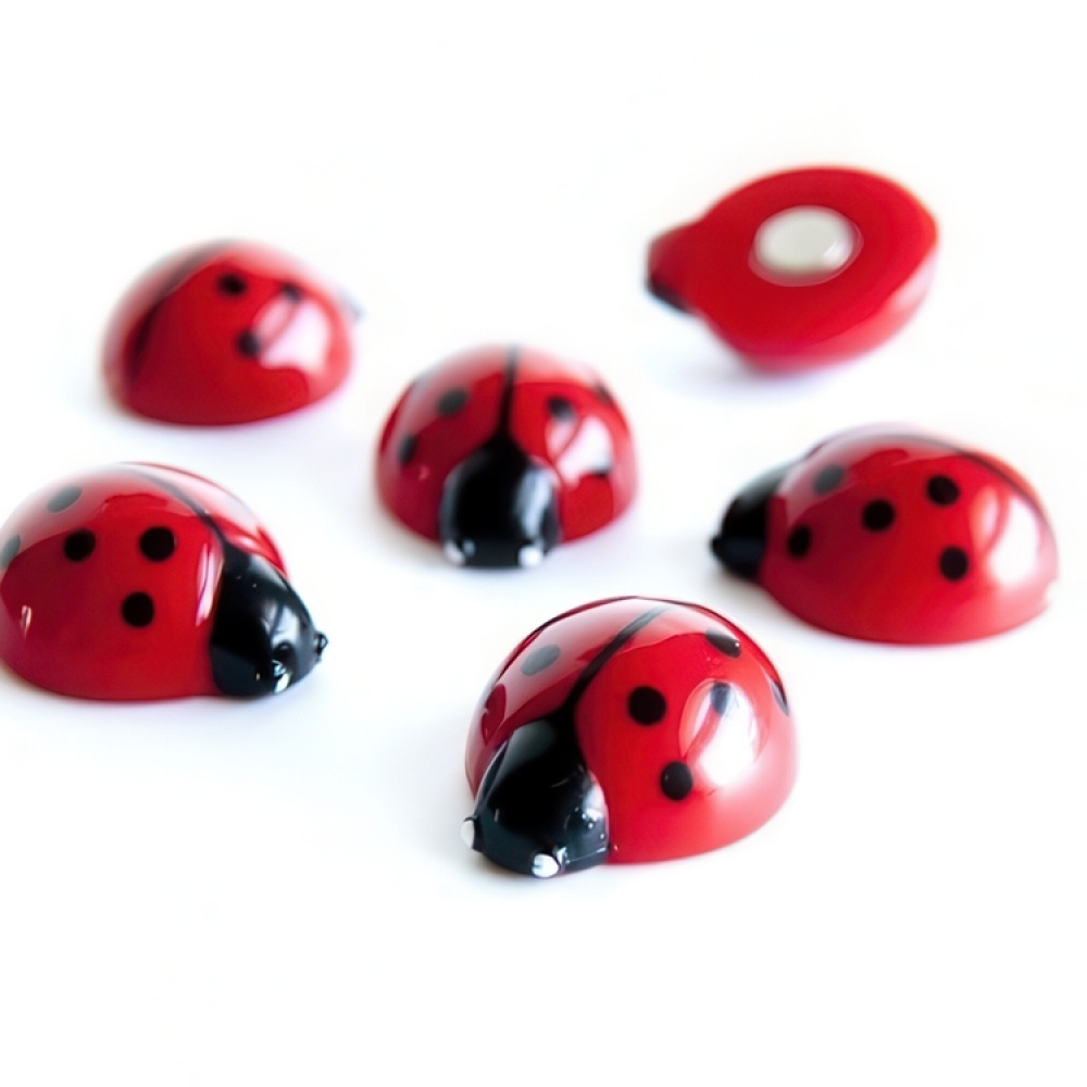 Magnets LADYBUG, set of 6, red in the group Storage / Magnets and adhesives at SmartaSaker.se (41998)