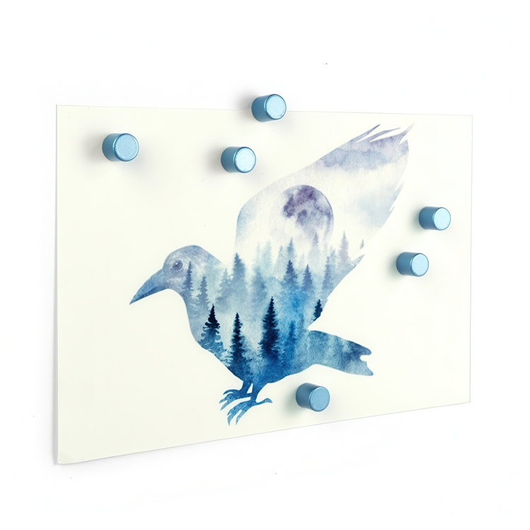 Magnets, Set of 6, BOLT, Ø 0,8 x H 9,8 cm, Silver Blue in the group Storage / Magnets and adhesives / Strong magnets at SmartaSaker.se (42003)