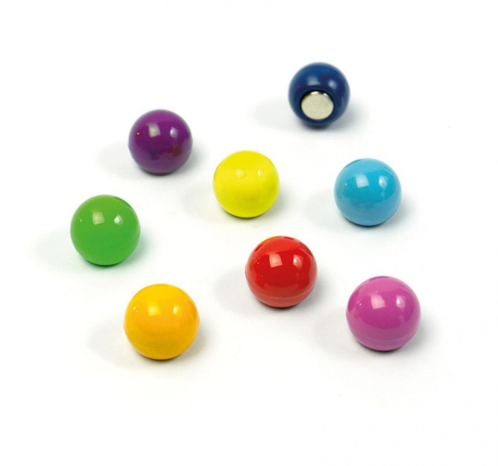 Magnets, Set of 8, RAINBALL, Ø 1,1 cm, Assorted in the group Storage / Magnets and adhesives at SmartaSaker.se (42007)
