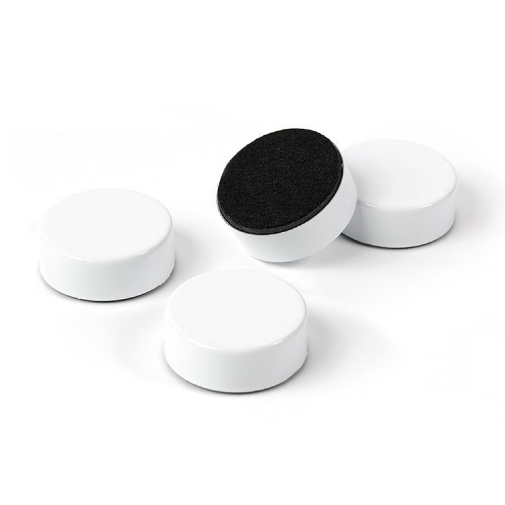 Magnets Extra Strong, WHITE, 4 pcs, Ø 2,3 cm x H 0,9 cm, white in the group Storage / Magnets and adhesives / Strong magnets at SmartaSaker.se (42011)
