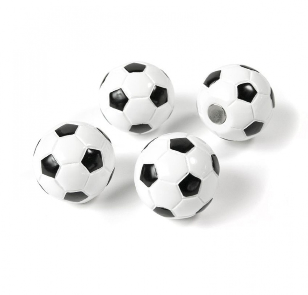 Magnets, Set of 4, FOOTBALL, Ø 2,2 cm, White / black in the group Storage / Magnets and adhesives at SmartaSaker.se (42012)