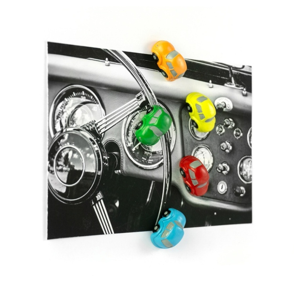 Magnets, Colourful Mini Cars. Set of 5, TRAFFIC, Assorted in the group Storage / Magnets and adhesives at SmartaSaker.se (42015)