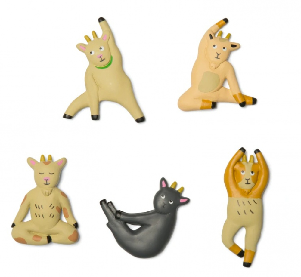 Magnets, Set of 6, GOAT YOGA, Assorted in the group Storage / Magnets and adhesives at SmartaSaker.se (42016)