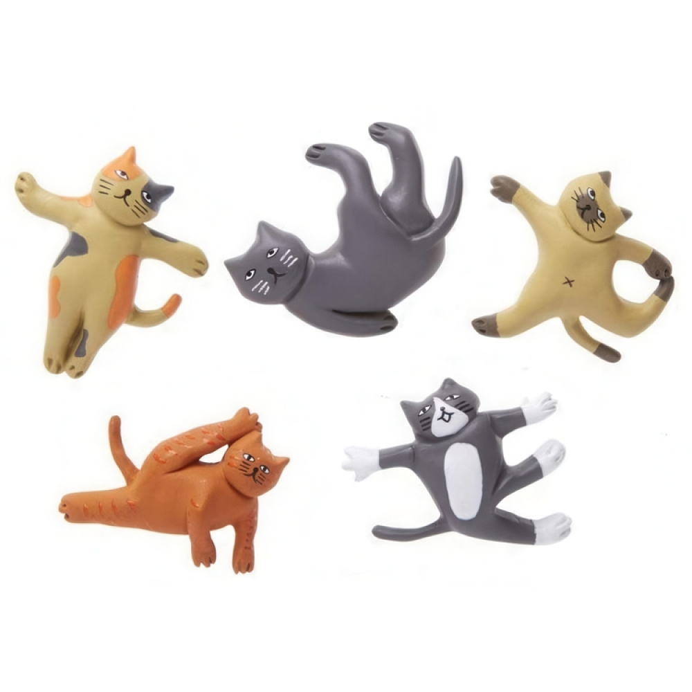 Magnets, Set of 6, CAT YOGA, Assorted in the group Storage / Magnets and adhesives at SmartaSaker.se (42019)