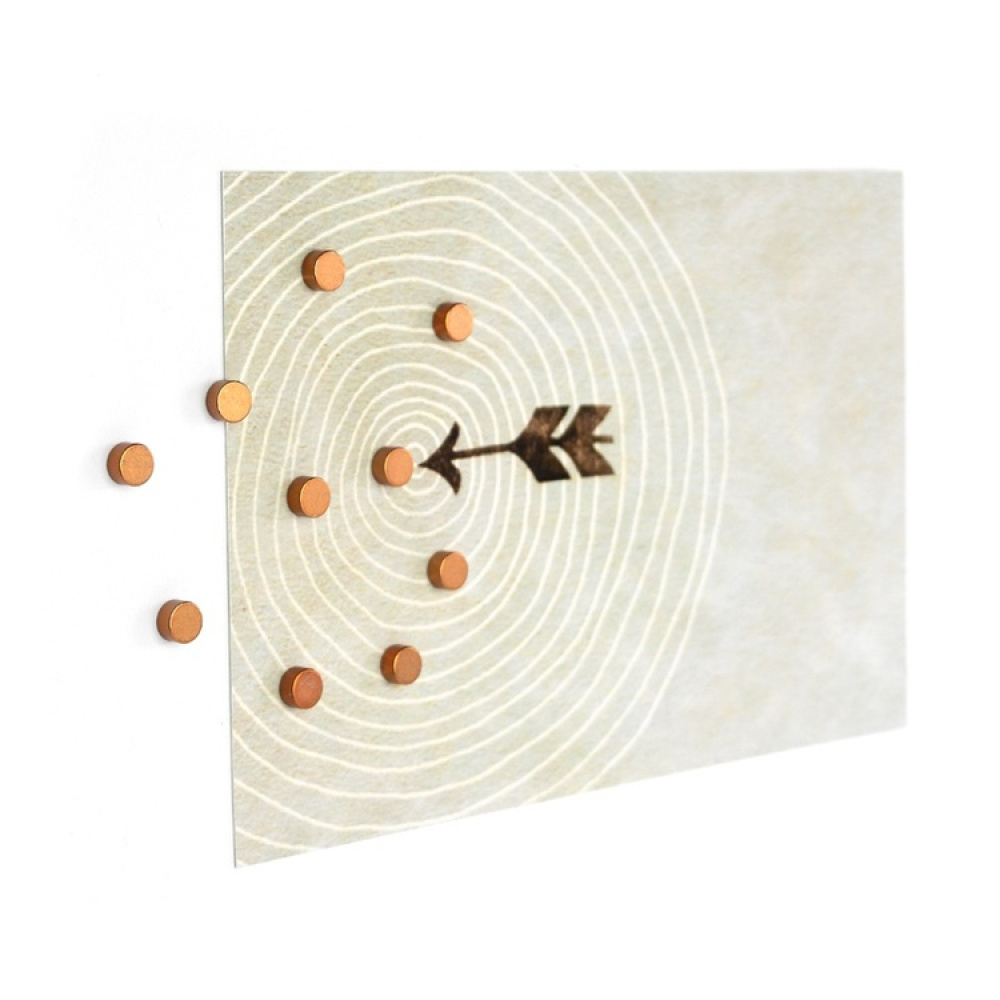 Magnets, strong, mini, 10 pc, STEELY, Ø 0,6 x H 0,3 cm, Copper in the group Storage / Magnets and adhesives / Strong magnets at SmartaSaker.se (42023)