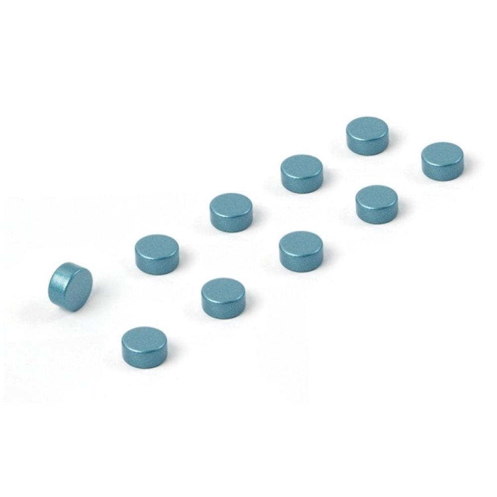 Magnets, Strong, Mini, Set of 10, STEELY, Ø 0,6 x H 0,3 cm, Silver Blue in the group Storage / Magnets and adhesives at SmartaSaker.se (42025)