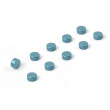 Magnets, Strong, Mini, Set of 10, STEELY, Ø 0,6 x H 0,3 cm, Silver Blue