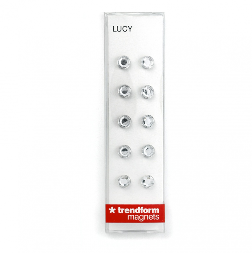 Magnets mini , set of 10, LUCY, Ø 0,7 x H 0,6 cm, Clear in the group Storage / Magnets and adhesives / Strong magnets at SmartaSaker.se (42029)