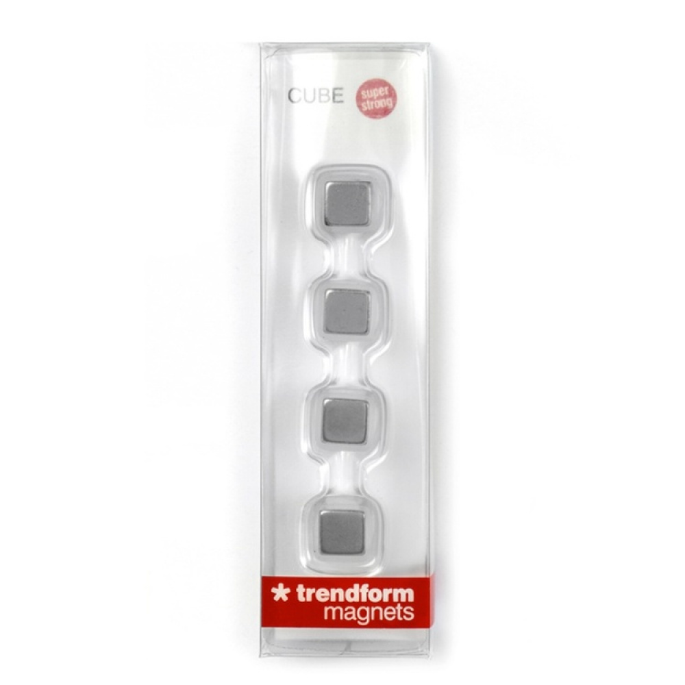 Magnets Superstrong, Set of 4, CUBE, 1 x 1 x H 1 cm, Silver in the group Storage / Magnets and adhesives / Strong magnets at SmartaSaker.se (42034)