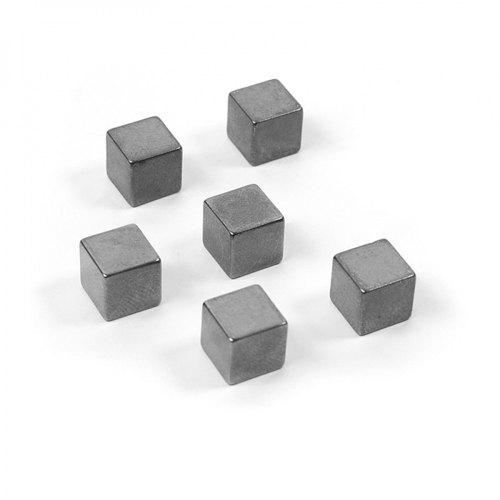 Magnets Superstrong, Set of 6, CUBE MEDIUM, 0,8 x 0,8 cm, Silver grey in the group Storage / Magnets and adhesives / Strong magnets at SmartaSaker.se (42036)