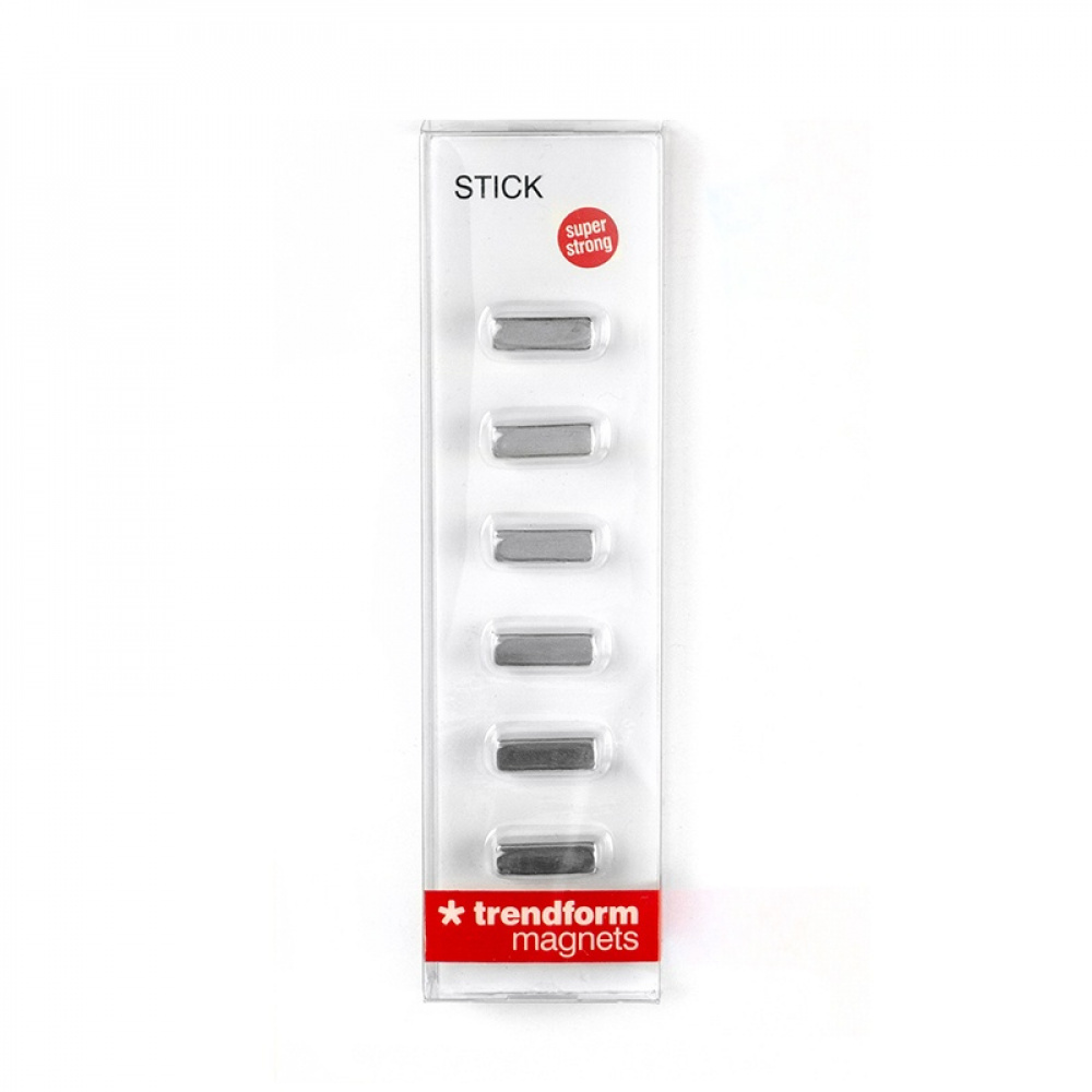 Magnets, strong, set of 6, MAGIC STICK, 0,5 x 0,5 x H 1,5 cm, Silver in the group Storage / Magnets and adhesives / Strong magnets at SmartaSaker.se (42037)