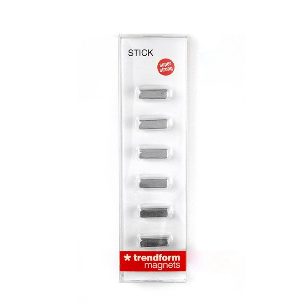 Magnets, strong, set of 6, MAGIC STICK, 0,5 x 0,5 x H 1,5 cm, Silver in the group Storage / Magnets and adhesives / Strong magnets at SmartaSaker.se (42037)