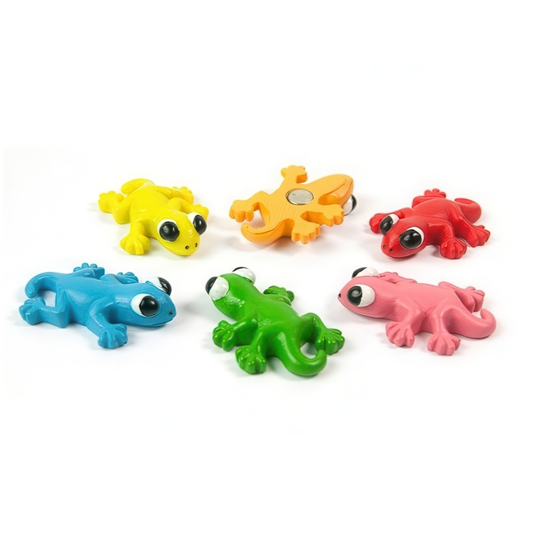 Magnets, Set of 6, GECKO, 3,4 x 2,2 cm, assorted in the group Storage / Magnets and adhesives at SmartaSaker.se (42040)