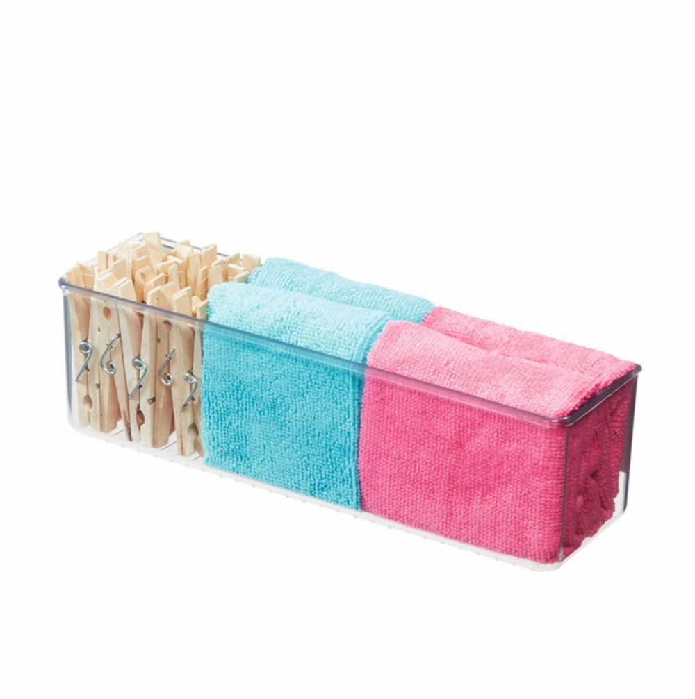 Wall Container, ID MEDIUM MAGNETIC BIN, 28 x 7,5 x H 8,5 cm, Transparent in the group Storage / Magnets and adhesives at SmartaSaker.se (42043)