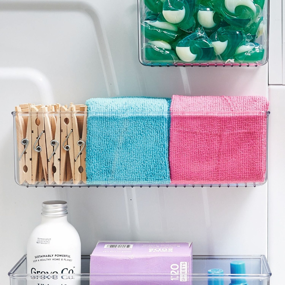 Wall Container, ID MEDIUM MAGNETIC BIN, 28 x 7,5 x H 8,5 cm, Transparent in the group Storage / Magnets and adhesives at SmartaSaker.se (42043)