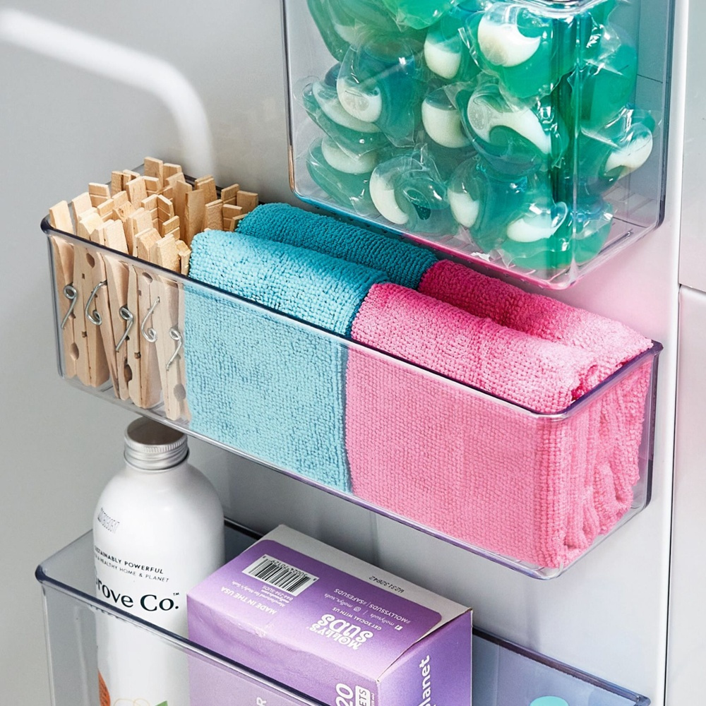 Wall Container, ID MEDIUM MAGNETIC BIN, 28 x 7,5 x H 8,5 cm, Transparent in the group Storage / Magnets and adhesives at SmartaSaker.se (42043)