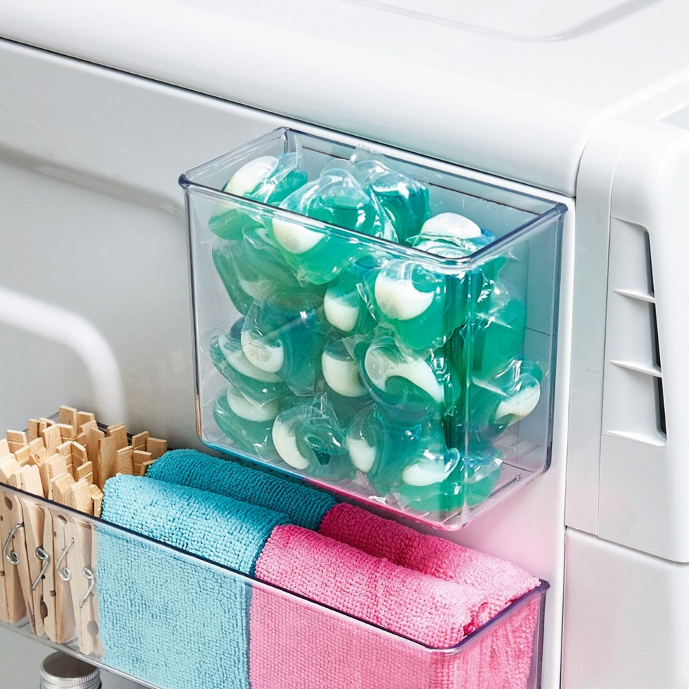 Wall Container, ID SMALL MAGNETIC BIN, 15 x 7,5 x H 12.5 cm, Transparent in the group Storage / Magnets and adhesives / Strong magnets at SmartaSaker.se (42044)