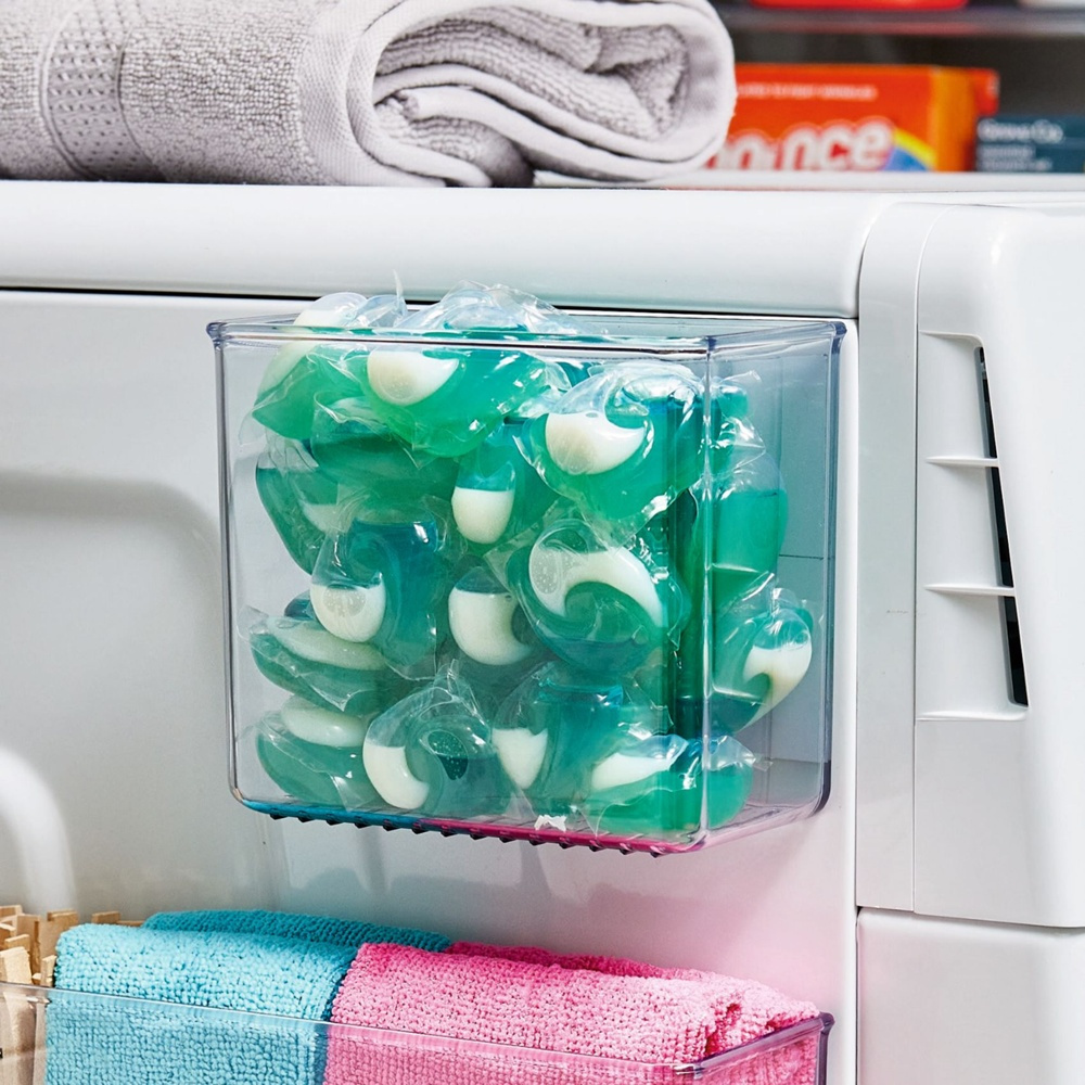 Wall Container, ID SMALL MAGNETIC BIN, 15 x 7,5 x H 12.5 cm, Transparent in the group Storage / Magnets and adhesives / Strong magnets at SmartaSaker.se (42044)