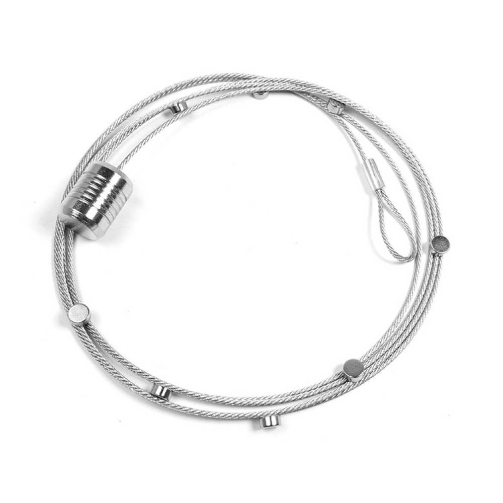 Magnetic card holder with 8 mini magnets, STEELY DAN, H 150 cm, Silver in the group Storage / Magnets and adhesives / Magnetic storage at SmartaSaker.se (42048)