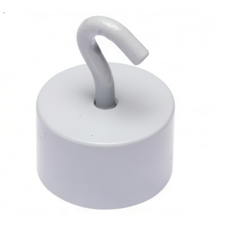 Magnetic hook, Super strong 16 kg, NEODYM LARGE, Ø 2,5 cm, White in the group Storage / Magnets and adhesives / Magnetic Hooks at SmartaSaker.se (42062)