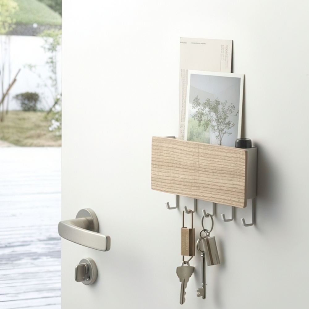 Magnetic Key Hook and Holder, RIN, Yamazaki, White / Natur in the group Storage at SmartaSaker.se (42063)