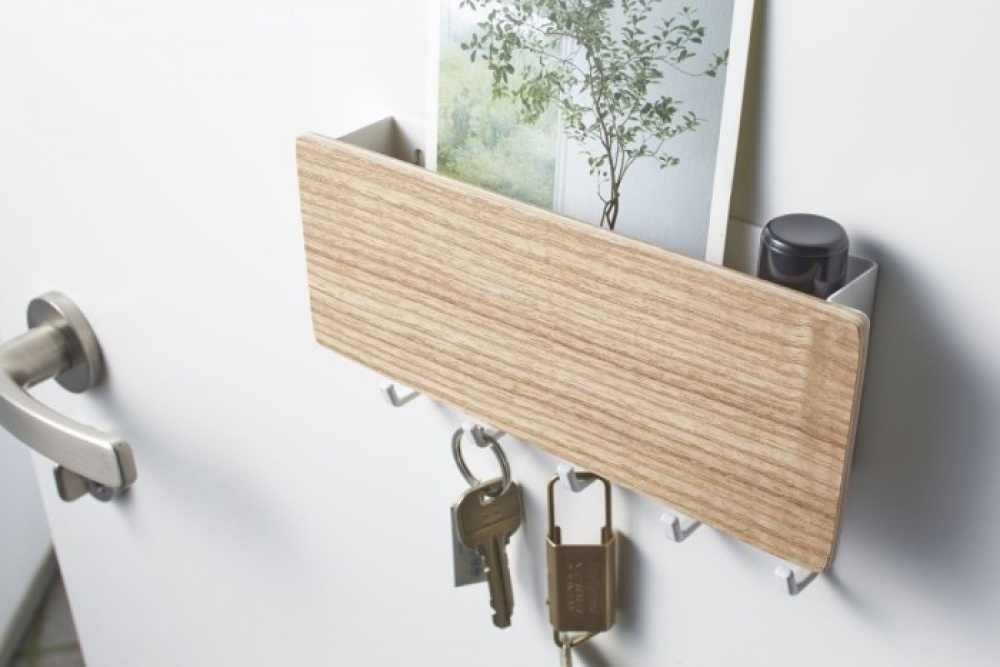 Magnetic Key Hook and Holder, RIN, Yamazaki, White / Natur in the group Storage / Hallway storage / Key cabinets at SmartaSaker.se (42063)