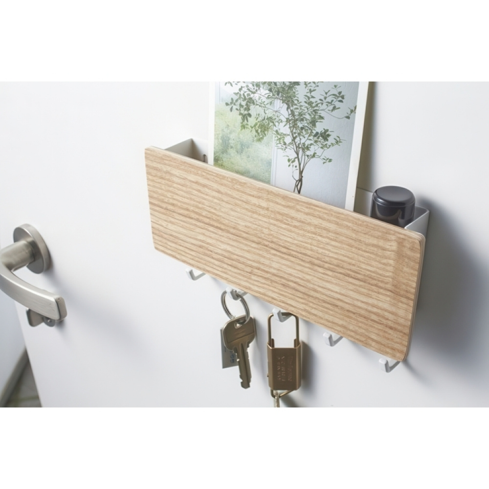 Magnetic Key Hook and Holder, RIN, Yamazaki, White / Natur in the group Storage at SmartaSaker.se (42063)
