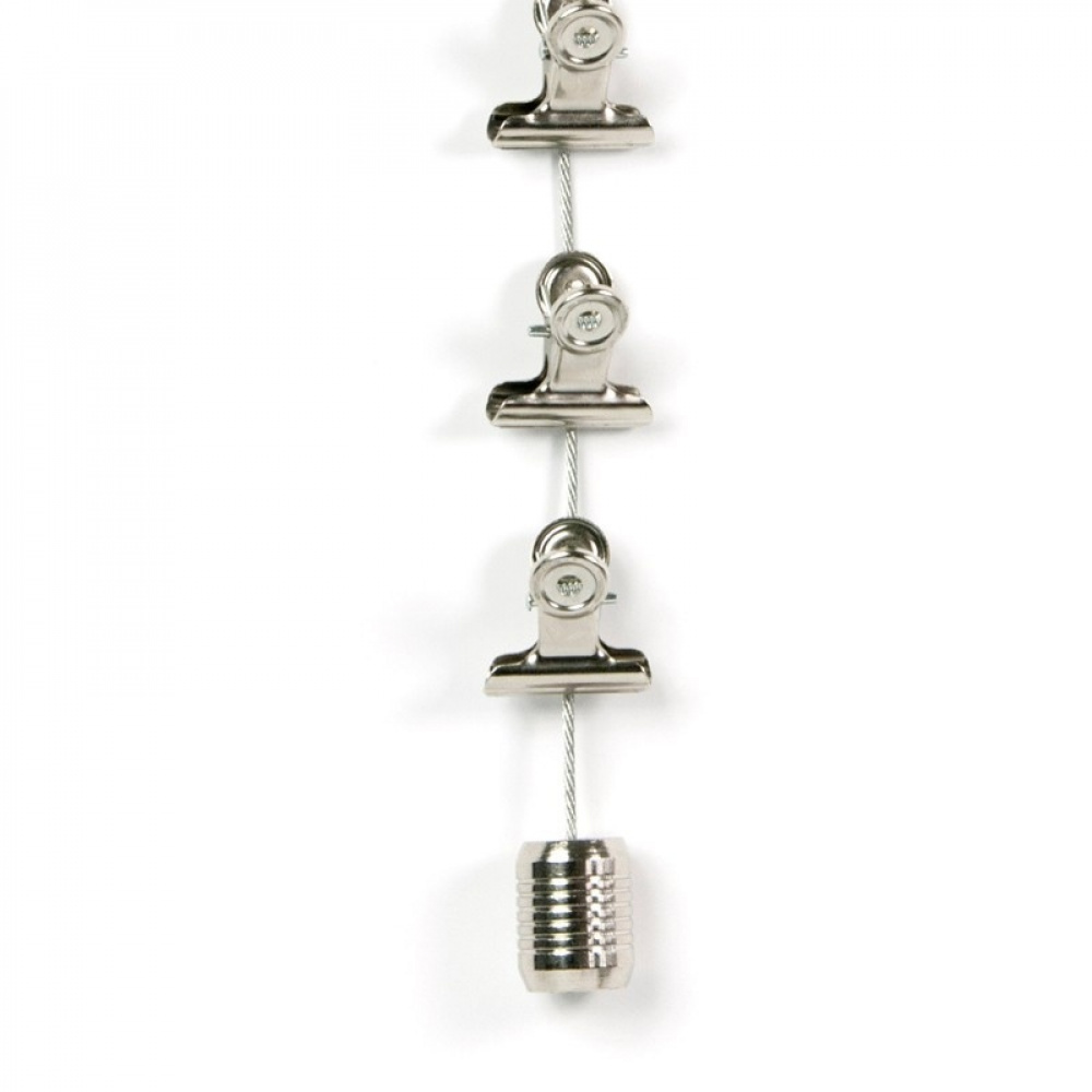 Photo wire, MAGNETIC CLIPS, 8 clips, H 150 cm, Silver in the group Storage / Magnets and adhesives / Magnetic storage at SmartaSaker.se (42064)